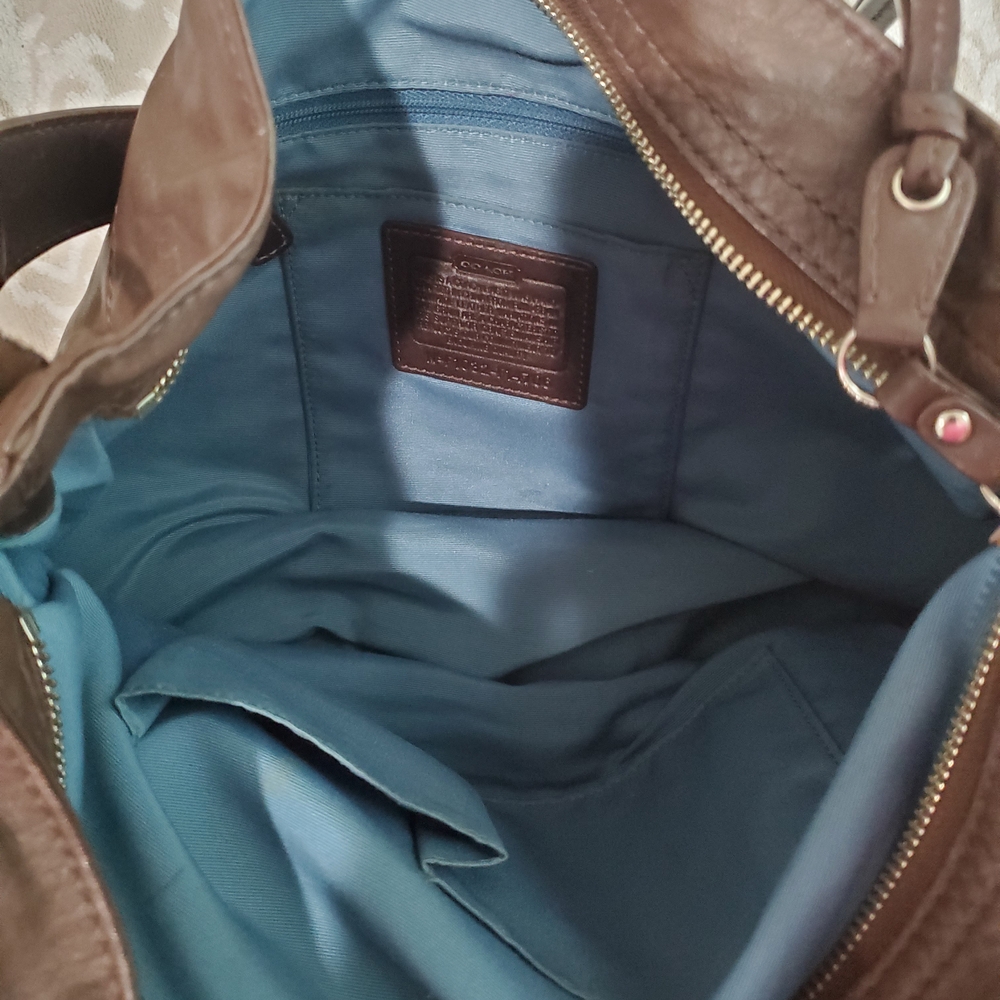 Coach Dark Brown Leather Crossbody Bag - Picture 5 of 9
